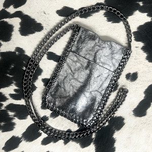 Stella McCartney inspired faux leather crossbody phone bag.